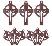 LIFKOME Colgantes de Cruz de Madera 20 Piezas, Dijes para Joyería DIY 21x35mm, Suministros para Manualidades, Bordes Lisos, Diseño Clásico Rústico para Collares y Pulseras