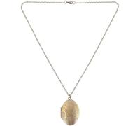 LIFKOME Collar de Cobre Colgante Ovalado y Flores, Diseño de Marco para Fotos, Decoración Delicada y Elegante, Obsequio para Cumpleaños y Recuerdos