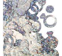 LIFKOME Confeti de Boda de Papel Diseño de Anillo Hueco y Brillo 3 Bolsas de 30 G Decoración para Mesa de Fiesta San Valentín y Despedida de Soltera