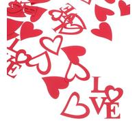 LIFKOME Confeti de San Valentín para Bodas y Aniversarios, 100 Piezas de Confeti de Papel Rojo en Formas Románticas, Decoración Versátil para Fiesta y Celebración