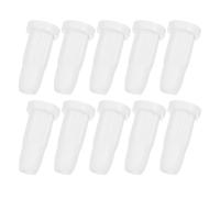 LIFKOME Copas de Ruedas para Cuna y Cama de Plástico Blanco, 10 Piezas Redondas para Protección de Suelo y Uso Versátil en Alfombras