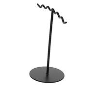 LIFKOME Cuelga El Estante del Pendiente Árbol De La Joyería Soporte para Colgar Collares De Exhibición De Pendientes Colgador De Pendientes De Encimera Black Metal Planchar Ondulado