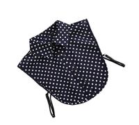 LIFKOME Cuello Falso Desmontable de Media Camisa para Mujer Diseño de Lunares Negro y Talla Única Tejido Ligero y Transpirable Accesorio Decorativo Adecuado para Suéteres y