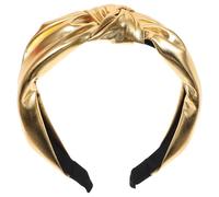 LIFKOME Diadema Ancha de Metal Nudo Central, Aro Pelo en Rosa Dorado, Accesorio Brillante para Mujer Adecuado para Bodas, Fiestas y Uso Diario, Banda de Moda para Cabello