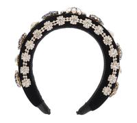 LIFKOME Diadema Barroca para Mujer con Diamantes Decorativos Estilo Palacio Ligera y Elegante para Uso Diario Casa