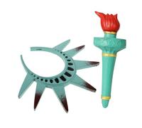 LIFKOME Diadema con La Estatua de La Libertad para Mujer Disfraz Patriótico de Lady Accesorio de Cosplay de Halloween Tocado para Adultos