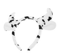 LIFKOME diadema con orejas de vaca diademas de animales del zoológico accesorios de cosplay de vaca chico apoyos de la foto para de fotos diademas de disfraces para mujer paño