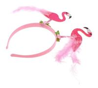 LIFKOME Diadema De Flamenco Diadema Para Carnaval Banda De Pelo De Flamenco Cumpleaños Flamenco Diadema Para Fiesta Tropical Women Decoraciones De Fiesta Luau Traje El Plastico Rosa
