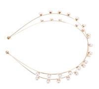 LIFKOME Diadema de Perlas Dorada Diseño Geométrico Cruzado Accesorio Cabello de Mujer y Niña Adecuado para Bodas y Fiestas Ligera y Decorativa Diadema Elegante para Eventos