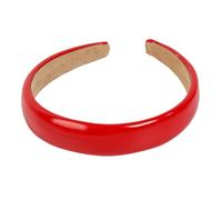 LIFKOME Diadema de Piel Sintética Roja Ancha y Antideslizante para Mujer Banda de Pelo Lisa Adecuado para Fiestas Uso Diario y Regalos Cómoda y Ligera