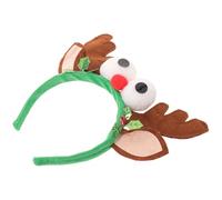 LIFKOME Diadema de Reno Marrón para Navidad Astas Realistas, Estructura Flexible de Metal y Terciopelo Ancho, Ligera y Compatible Peinados para Halloween y Reuniones