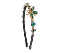 LIFKOME Diadema Pelo Gemas de Imitación Verde, Tamaño Estándar, Estilo Barroco, para Mujer Fiesta y Banquetes, Accesorio Decorativo Elegante