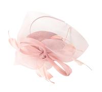 LIFKOME Diadema Tocado para Mujer Flores y Plumas en Malla Nude, Accesorio Ligero para Boda y Fiesta de Té, Tocado Elegante para Banquetes y Ceremonias, Diseño Romántico y Cómodo