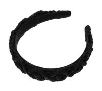 LIFKOME Diadema trenzada a mano bandas venda pañuelo diademas Accesorios para el cabello de la chica diadema ancha para mujer diadema de de mujer diadema tejida el plastico Black