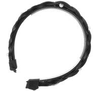 LIFKOME Diadema Trenzada con Perlas Diseño de Espina de Pescado Accesorio Cómodo y Versátil para Mujer para Peinados Sencillos y Uso Diario Color Negro Clásico