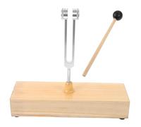 LIFKOME Diapasón de Aleación de Aluminio 128 Hz con Caja de Madera y Martillo, Instrumento de Sanación Sonora Portátil para Meditación y Terapia, Accesorios para Instrumentos Musicales