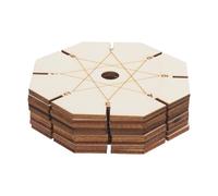 LIFKOME Discos de Madera para Hacer Pulseras Amistad 10 Piezas Diseño Natural Beige para Manualidades y Desarrollo de Habilidades