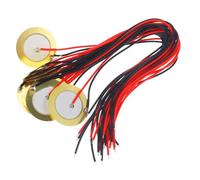 LIFKOME Discos Piezoeléctricos Para Pastillas De Guitarra Acústica 35 Mm, Transductores Piezoeléctricos De Latón Resitente Cable De 25 Cm, Kit De 15 Unidades Para Amplificación y Captación Acústica