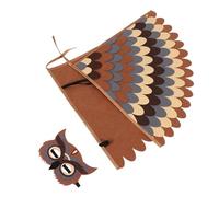 LIFKOME Disfraz Infantil de Búho con Máscara Realista para Fiesta y Incluye de Animal de Fieltro para Halloween y Representaciones Escolares