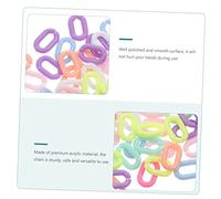 LIFKOME Eslabones Acrílicos Para Manualidades Conectores De Cadena Plástica Colores Pastel Enlaces Rápidos Para Bisutería Bolsos Y Accesorios Diy 200 Piezas*5