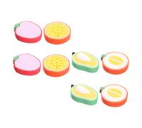 LIFKOME Esponja De Baño Para Bebé Diseño De Fruta 8 Unids Ideal Para Ducha Limpiar y Ahorrar Espacio