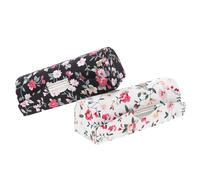 LIFKOME Estuche para Lápices Labiales 2 Piezas Estampado Floral Pequeño Caja Portátil para Bálsamo Labial Tamaño Compacto Ligero y Práctico para Viaje y Uso Diario