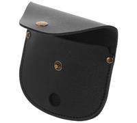 LIFKOME Estuche Protector para Reloj de Bolsillo Negro de Cuero Pu con Cadena Resistente y Bolsillo Exterior para Camping y Aventura