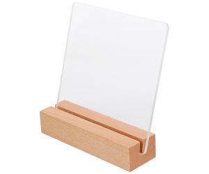 LIFKOME Exhibidor de Uñas Postizas Acrílico con Base de Madera Tablero de Exhibición Profesional para Decoración de Uñas Soporte Ligero y Organización en Salones y Estudios