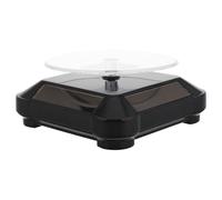 LIFKOME Exhibidor Giratorio Motorizado para Solar Base Giratoria Eléctrica ABS Negra Plataforma Doble Uso para Exposición en Joyerías Boutiques y Hogar Soporte Pantalla Giratoria