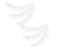 LIFKOME Extensiones de Pestañas Postizas Pack de 3 Pares de Color Claro Naturales Cortas de Fibra Química, Fáciles de Usar y Prácticas para Halloween y Diversas Ocasiones