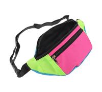 LIFKOME Fanny Pack Retro Neón Ajustable para Mujer y Hombre Ligero y Resistente Bolsa de Cintura Pequeña para Festival Running Viaje y Uso Diario Accesorio con Múltiples Compartimentos