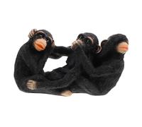 LIFKOME Figurita de Mono Resina Tres Sabios No Ven No Oyen Decoración Artística para Escritorio Salón Estante Hogar