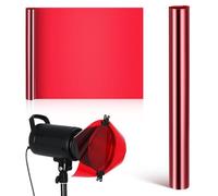 LIFKOME Filtro Pet Profesional Gel y Iluminación Rojo de Amateur, Película de Baja Pérdida y Temperatura de Color Estable para Eventos y Producción Audiovisual