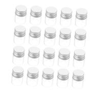LIFKOME Frasquitos De Vidrio Transparentes Con Tapas De Aluminio 5 Ml, Mini Reutilizables, Botella Pequeña Para Almacenamiento y Manualidades, Pack De 30 Unidades, Viajes y Bricolaje