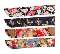 LIFKOME Funda Plegable Paquete de 4 Piezas Ligera y Fácil de Abrir Estilo Japonés de Brocado de Seda para Ventilador de Mano Adecuado para Bodas y Eventos