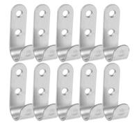 LIFKOME Ganchos Metálicos para Lonas de Remolque 50x13x2,5 Mm, Juego 20 Piezas con Tornillos y Expansores, Soportes Resistentes para Montaje en Pared, Fijación Segura para Garaje