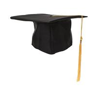 LIFKOME gorro de soltero gorra de doctorado Tapa de graduación diadema gorro de graduacion con borla gorra de posgrado gorras disfraz de graduación gorro de graduación de soltero Negro