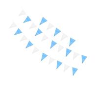 LIFKOME Guirnalda de Banderines Triangulares Azul y Blanco para Fiesta Temática Alemana Decoración Resistente para Oktoberfest y Festivales de Cerveza para Interiores y Exteriores