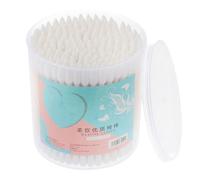 LIFKOME Hisopos de Algodón para Bebés 400 Unidades con Doble Punta Espiral, Bastoncillos de Papel Resistentes, Hisopos de Algodón de Limpieza Multiusos para Maquillaje y Cuidado Personal