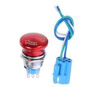 LIFKOME Interruptor de Paro de Emergencia Metal Acero Inoxidable Bloqueo con Conector para Uso Industrial Seguridad Rápida Desconexión