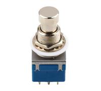 LIFKOME Interruptor de Pedal de Guitarra Metálico Azul 3pdt de 9 Pines Bypass Verdadero para Pedales de Efectos y Reconfiguración Vintage