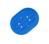 LIFKOME Jabonera de Silicona para 11,5x8x2 Cm Azul Drenaje Automático Antideslizante para Baño y Cocina, 3 Unidades, Soporte Flexible para Barras de Jabón
