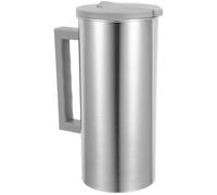 LIFKOME Jarra multiuso de acero inoxidable con tapa y asa para servir jugos y café frío en restaurante y hogar