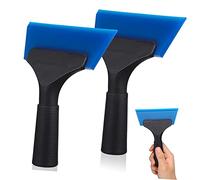LIFKOME Juego De 2 Rascadores De Película Para Coche De Tpu Para Papel Tapiz De Ventana Alisador De Plástico Para Espejo De Vidrio Y Cocina
