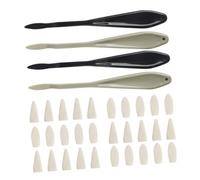 LIFKOME Juego de 44 Piezas de Herramientas para Artistas Bolígrafos de Esponja para Mezclar y Raspadores de Limpieza de Bocetos en Colores Negro y Gris para Dibujo y Detalles de Arte