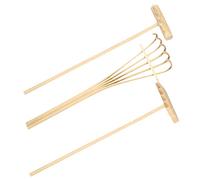 LIFKOME Juego de Mini Rastrillos de Arena Zen 3 Pcs para Accesorios de Oficina Herramientas de Diseño de Bambu Decoración de Mesa