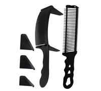 LIFKOME Juego De Peines De Barbero Profesionales De Plástico Con 6 Guías De Posicionamiento Para Corte Preciso Y Peinado Versátil En Peluquería Y Uso Doméstico 8.66X1.81X1.18In
