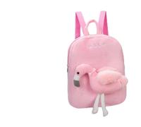 LIFKOME Juguete de Peluche Travel Backpack Felpa Juguetes para niños Juguete para niños pequeños Mochila Bolsa de bocadillos de Flamenco Animal pequeño Bolso de Escuela Preescolar Rosa