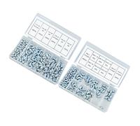 LIFKOME Kit de 260 Boquillas de Engrase Hidráulicas Métricas E Imperiales, Accesorio de Grasa en Hierro Galvanizado, Surtido Boquillas Rectas, Ángulo 45° y 90°, Estuche Organizador