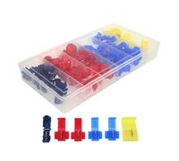 LIFKOME Kit de 65 Conectores Rápidos de Cable en T, Terminales Macho Aislados para Empalme de Cables Eléctricos, Multiusos para Automóviles y Conexiones de Audio en Instalación